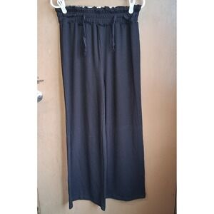 Vintage Havana Black Wide Leg Ribbed Pants Sz Small‎ Pre-Owned